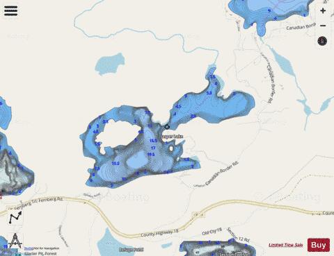 Jasper Lake depth contour Map - i-Boating App - Streets
