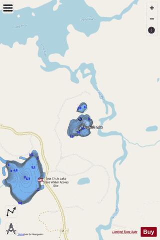 Highlife Lake + depth contour Map - i-Boating App - Streets
