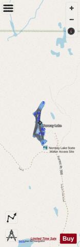 Norway Lake depth contour Map - i-Boating App - Streets