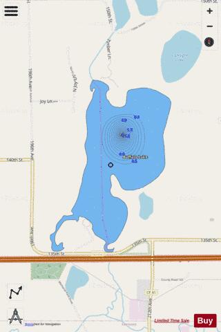 Buffalo Lake depth contour Map - i-Boating App - Streets