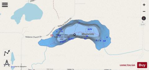 Ellingson Lake depth contour Map - i-Boating App - Streets