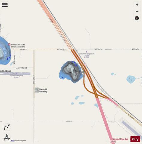 Schuster Lake depth contour Map - i-Boating App - Streets
