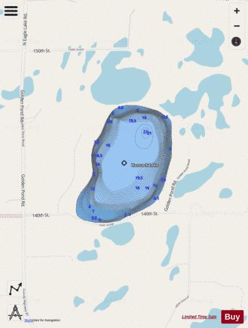 Hancock Lake depth contour Map - i-Boating App - Streets