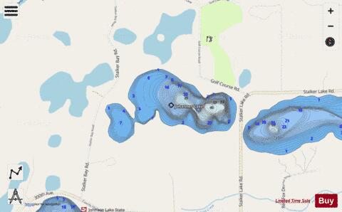 Johannes Lake depth contour Map - i-Boating App - Streets