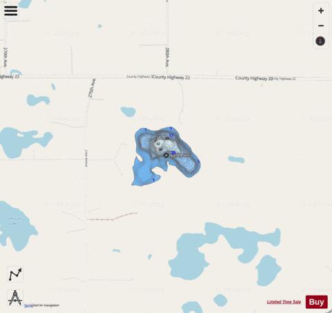Fogard Lake depth contour Map - i-Boating App - Streets
