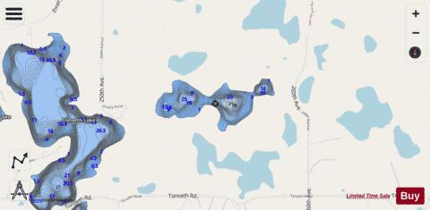 Chree (Flat) + Mule Lakes depth contour Map - i-Boating App - Streets