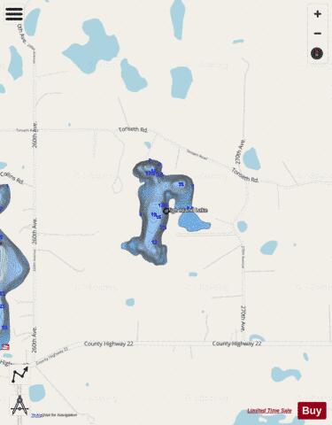 High Island Lake depth contour Map - i-Boating App - Streets