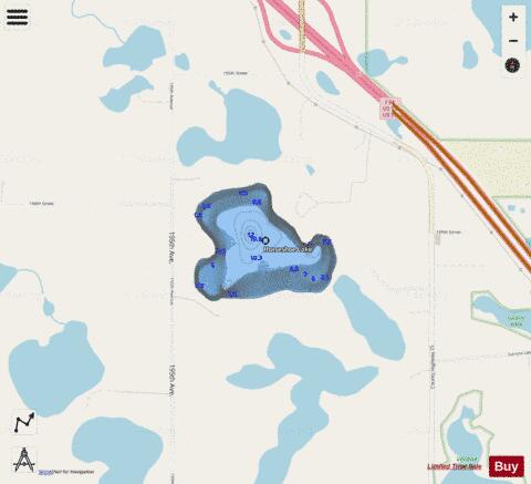Horseshoe Lake depth contour Map - i-Boating App - Streets