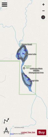 Kenney Lake + McGowan Lake depth contour Map - i-Boating App - Streets