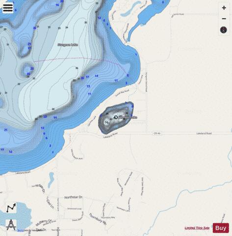 Johnson Lake depth contour Map - i-Boating App - Streets