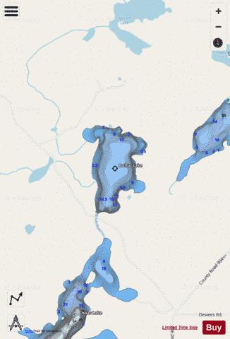 Arthur Lake depth contour Map - i-Boating App - Streets