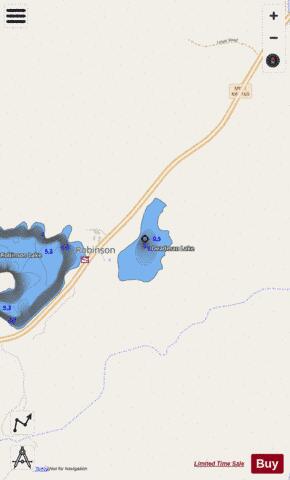Deadman Lake depth contour Map - i-Boating App - Streets