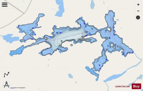 Cummings Lake depth contour Map - i-Boating App - Streets
