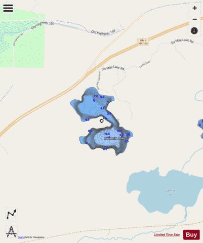 Fourmile Lake depth contour Map - i-Boating App - Streets