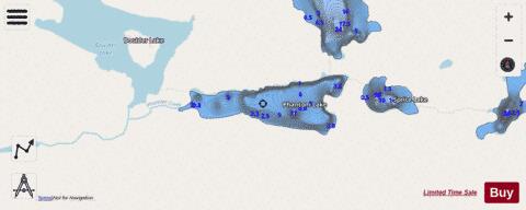 Phantom Lake depth contour Map - i-Boating App - Streets