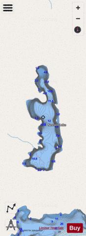 Neewin Lake depth contour Map - i-Boating App - Streets