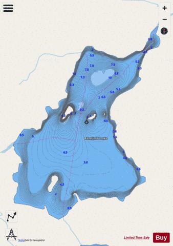 Ramshead Lake depth contour Map - i-Boating App - Streets