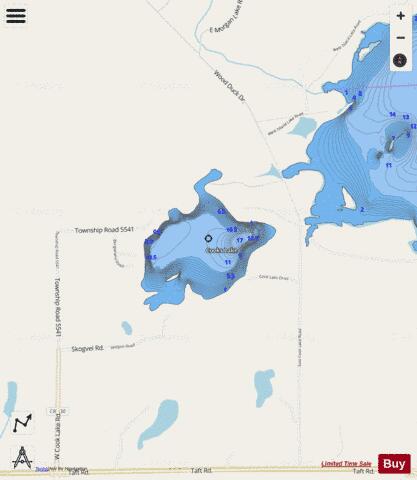 Cooks Lake depth contour Map - i-Boating App - Streets