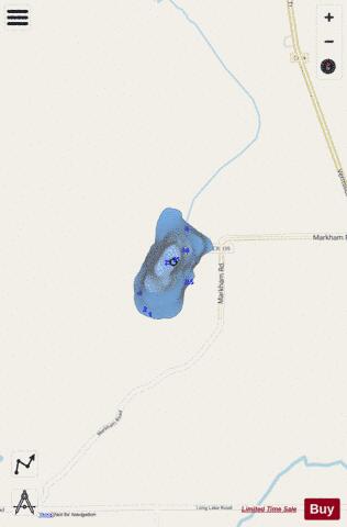 Little Markham Lake depth contour Map - i-Boating App - Streets