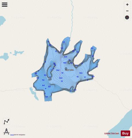 Chad Lake depth contour Map - i-Boating App - Streets