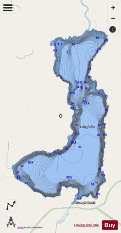 Bootleg Lake depth contour Map - i-Boating App - Streets