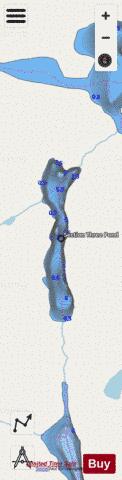 Section Three Pond depth contour Map - i-Boating App - Streets