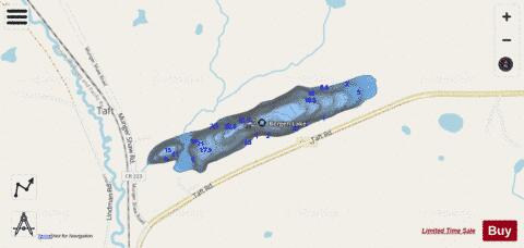 Bergen Lake depth contour Map - i-Boating App - Streets