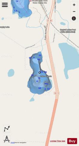 Lake Augusta depth contour Map - i-Boating App - Streets