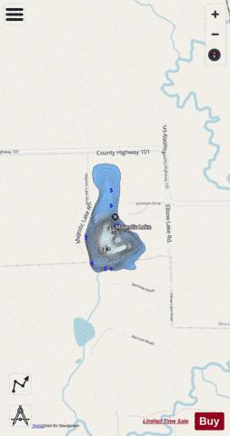 Majestic Lake depth contour Map - i-Boating App - Streets