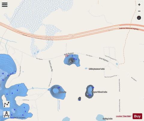 Jammer Lake depth contour Map - i-Boating App - Streets