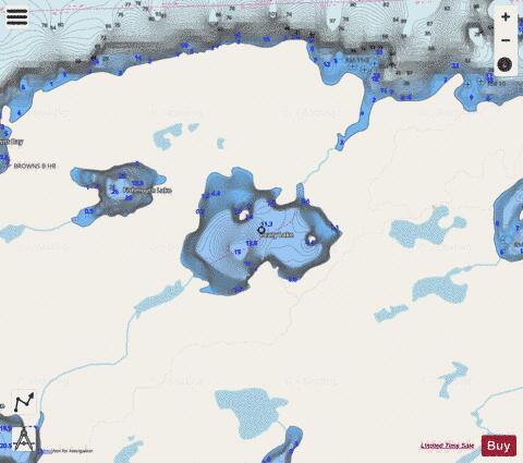 Peary Lake depth contour Map - i-Boating App - Streets