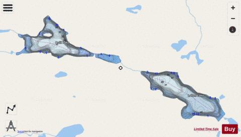 Loiten Lake + Quill Lake + depth contour Map - i-Boating App - Streets