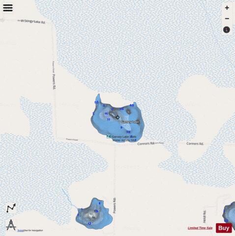 Gansey Lake depth contour Map - i-Boating App - Streets