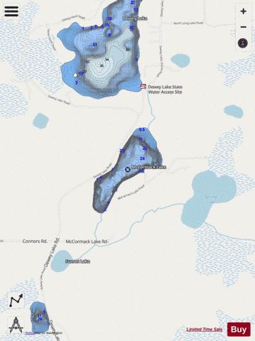 McCormack Lake depth contour Map - i-Boating App - Streets
