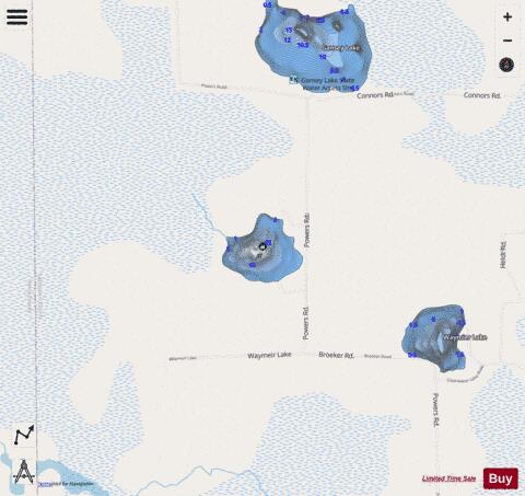 Stuart Lake depth contour Map - i-Boating App - Streets