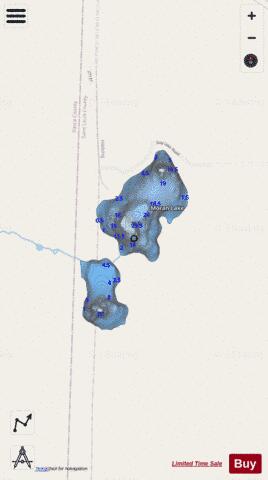 Moran Lake + depth contour Map - i-Boating App - Streets