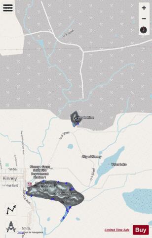 Forsyth Mine Pit depth contour Map - i-Boating App - Streets