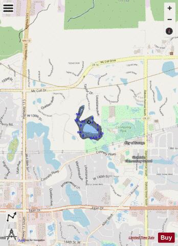 McColl Pond depth contour Map - i-Boating App - Streets