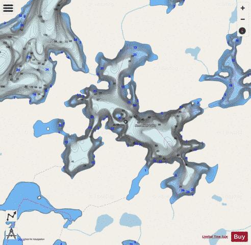 Lake Amoeber depth contour Map - i-Boating App - Streets