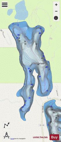 Lake Bad Axe depth contour Map - i-Boating App - Streets