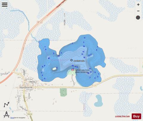 Lake Bartlett depth contour Map - i-Boating App - Streets
