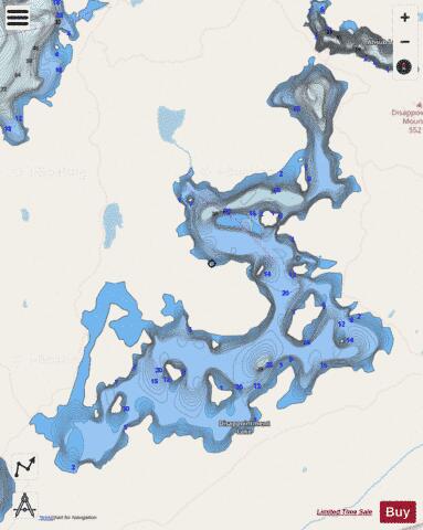 Lake Disappointment depth contour Map - i-Boating App - Streets