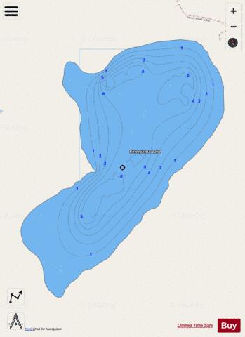 Lake Kenogama depth contour Map - i-Boating App - Streets