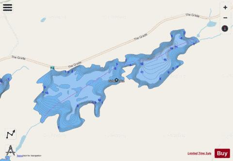 Lake Lichen depth contour Map - i-Boating App - Streets
