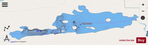 Lake Meeds depth contour Map - i-Boating App - Streets