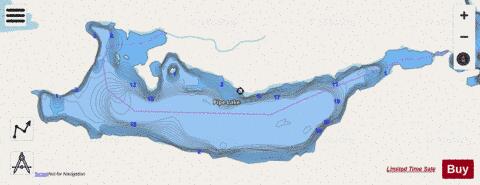 Lake Pipe depth contour Map - i-Boating App - Streets