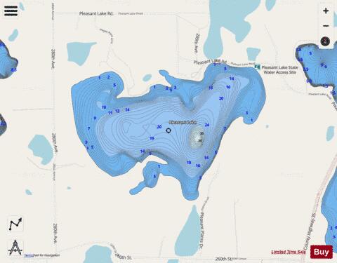 Lake Pleasant depth contour Map - i-Boating App - Streets