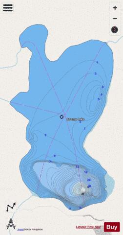 Lake Swamp depth contour Map - i-Boating App - Streets