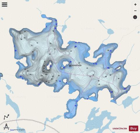 Lake Tuscarora depth contour Map - i-Boating App - Streets