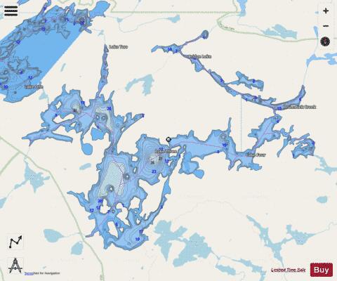 Lake Two depth contour Map - i-Boating App - Streets
